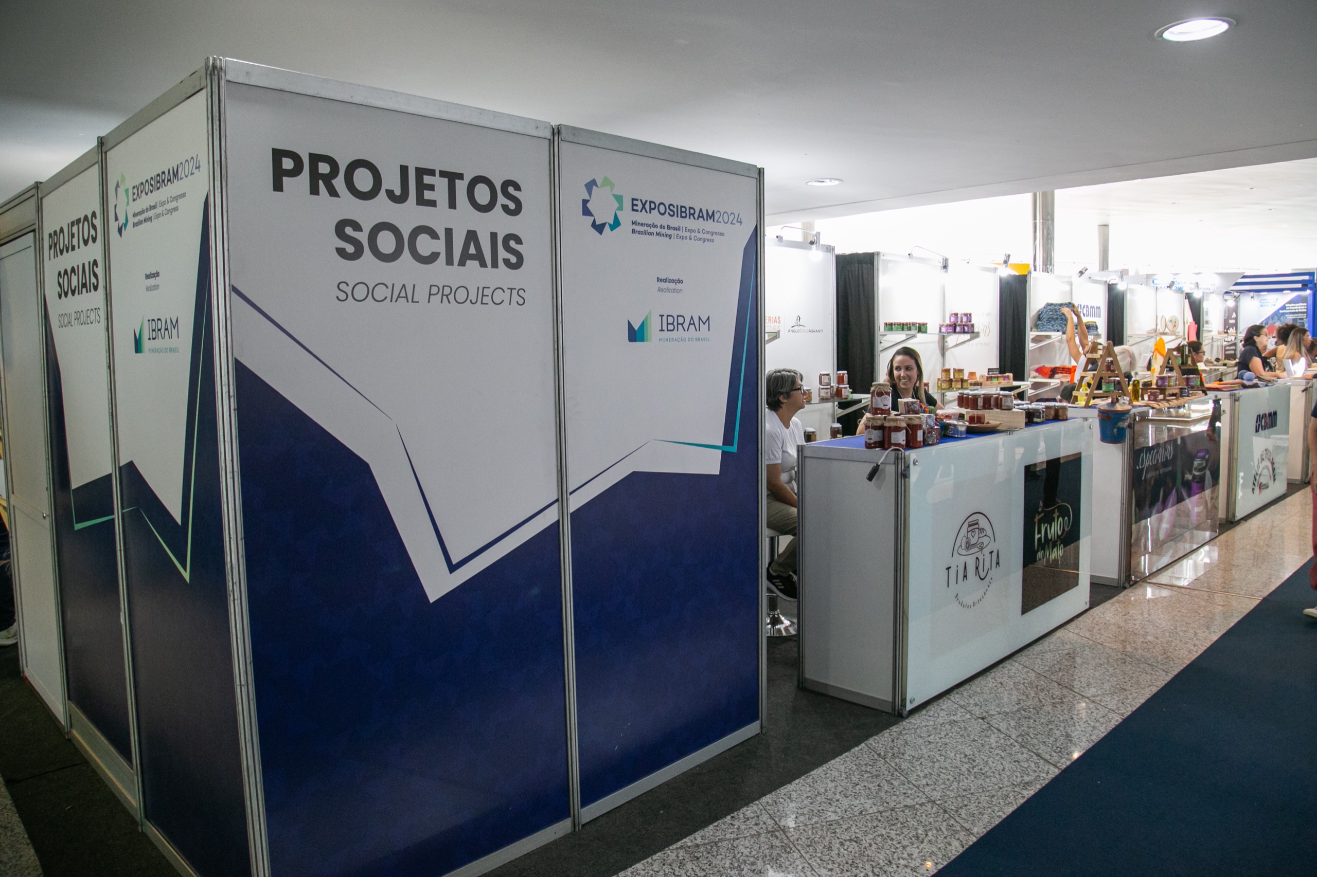 Estandes sociais na EXPOSIBRAM 2024 – crédito: divulgação