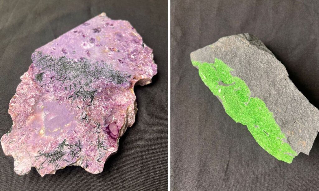 O Museu Nacional, administrado pela Universidade Federal do Rio de Janeiro (UFRJ), recebeu uma doação da Rússia de dois minerais raros: um exemplar de uvarovita e um de charoita. 