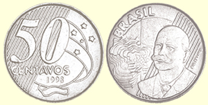 Moeda de 50 centavos (Crédito: Banco Central do Brasil)
