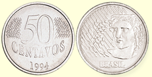 Moeda antiga de 10 centavos (Crédito: Banco Central do Brasil)